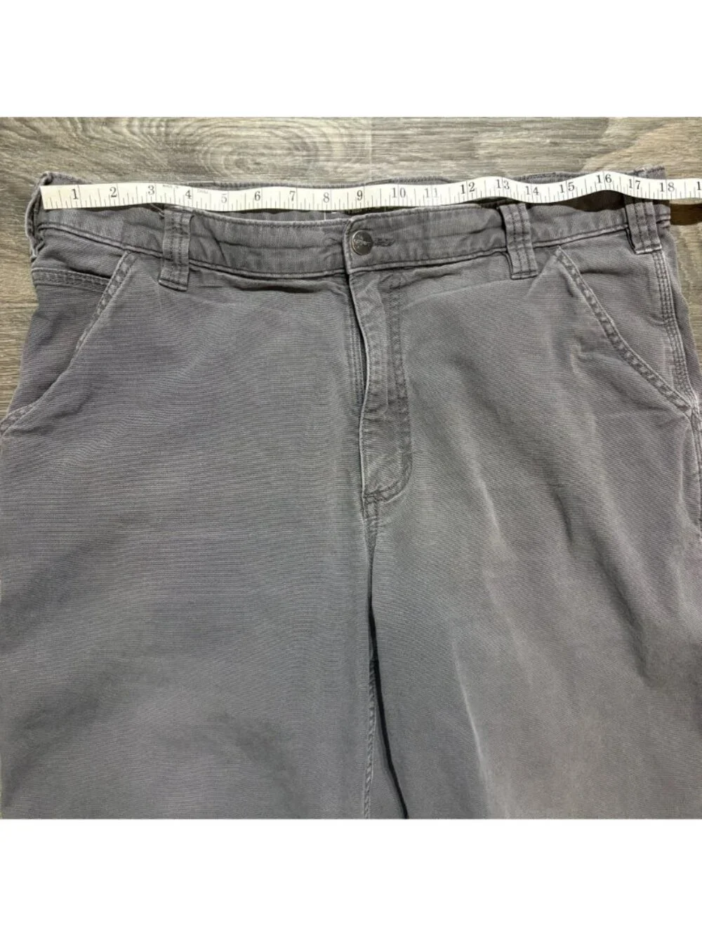 Carhartt Relaxed Straight Rigby Dungaree Pants 38x30 Durable Canvas 102291 Gray